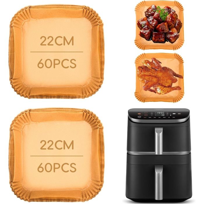 100 Feuilles De Papier Cuisson Pour Air Fryer – Compatibles Ninja AF300 Et AF400