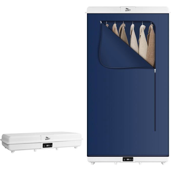 UTEN 1500W Séche à Linge étendoir PortableSèche-linge électrique étendoir à Linge avec étui De RangementMinuterie et Télécommande