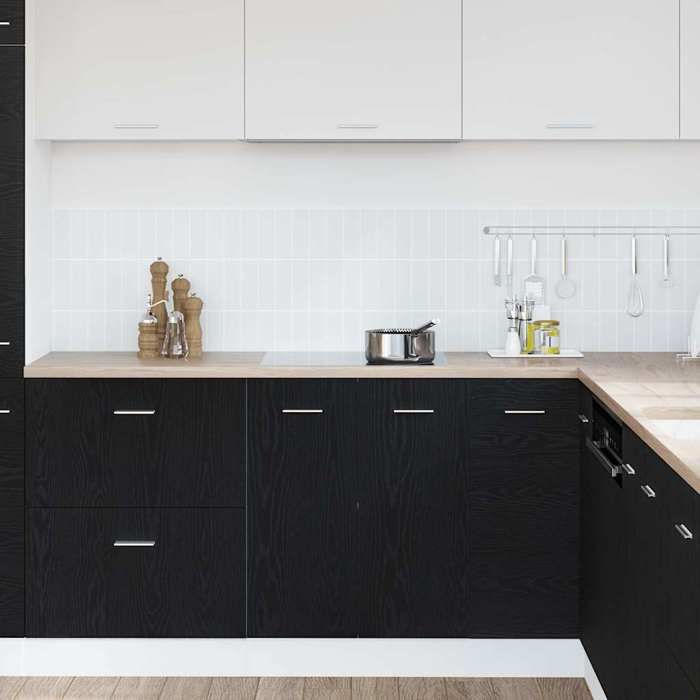 Noir Meuble bas de cuisine - mango - Colonne cuisine - Chêne Noir 60x46x815 cm Bois Contreplaqué FR1092
