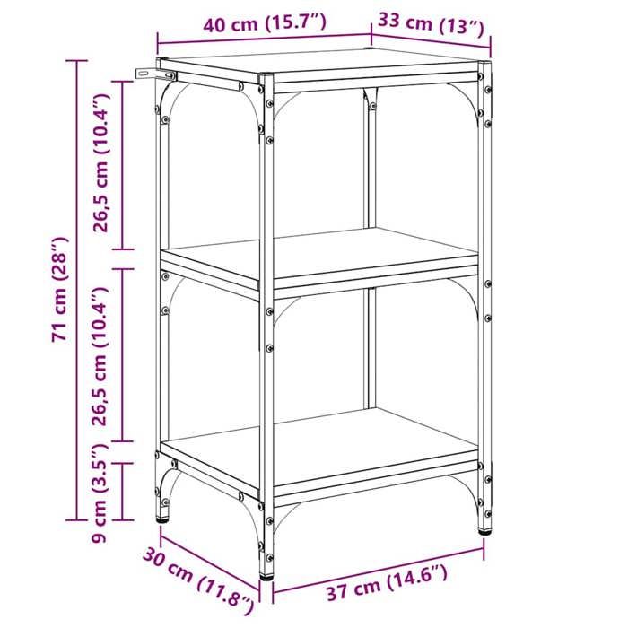 Remise 2026®Cabinet de salon Marron - Bibliothèque - Bois Ancien - 40x33x70 5cm - stockage livres - 682 8520840