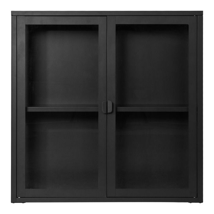 Vitrine Suspendue Brisbane - Kendra Home - Noir - Métal - 18x80x80 cm