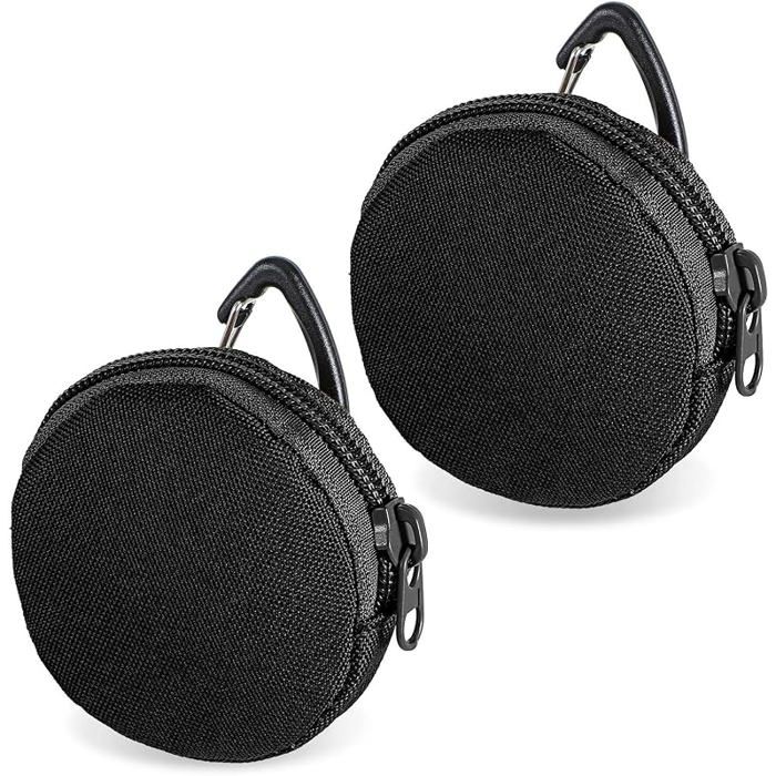 Pochette Friandise Chien 2 Pièces Sac à Friandises pour Chien Noir avec Mousquetons Range CroquettesÉcouteurs