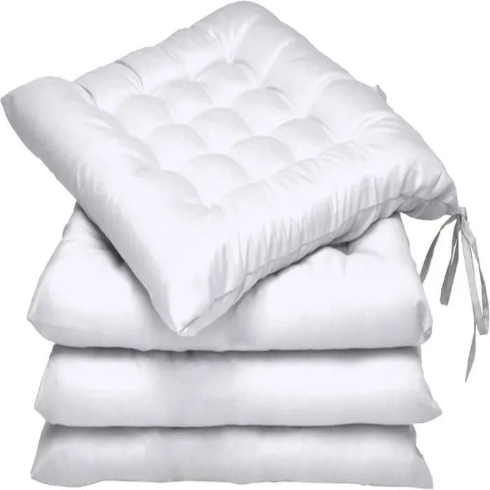 Coussin Chaise Jardin Lea - Lot de 4 – Coussin Exterieur Confortable et épais - 40x40x5 cm - Blanc Coussin Chaise Jardin Lea - Lot de 4 – Coussin Exterieur Confortable et épais - 40x40x5 cm - Blanc