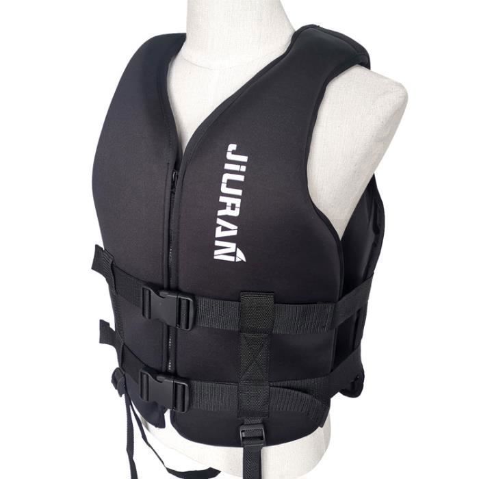 Gilet de sauvetage flottabilité respirant en néoprène adulte dété -NOIR noir