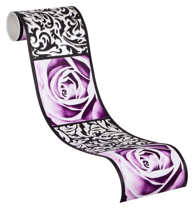 A S Creation 901910 Frise Murale Autocollante Pourpre Noir