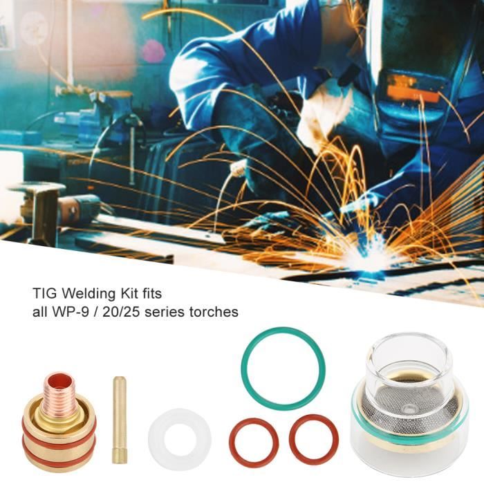 Kit Torche Soudage TIG WP17/WP18/WP26 - Avec Pince à Verre 2.4mm