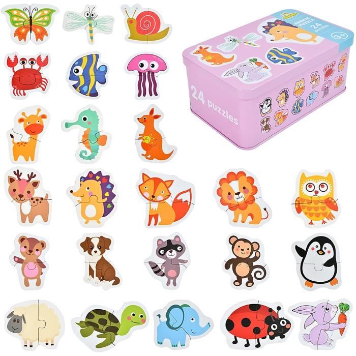 Jouet Puzzle en Bois pour Enfants,Jouets Montessori Enfant 1 2 3 4 Ans ...
