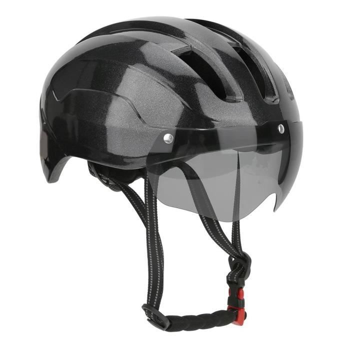 Casque De Velo Integre Coupe Vent Etanche A La Poussiere Scooter Protector Casque De Securite Avec Des Lunettes Noir Perle Prix Pas Cher Cdiscount