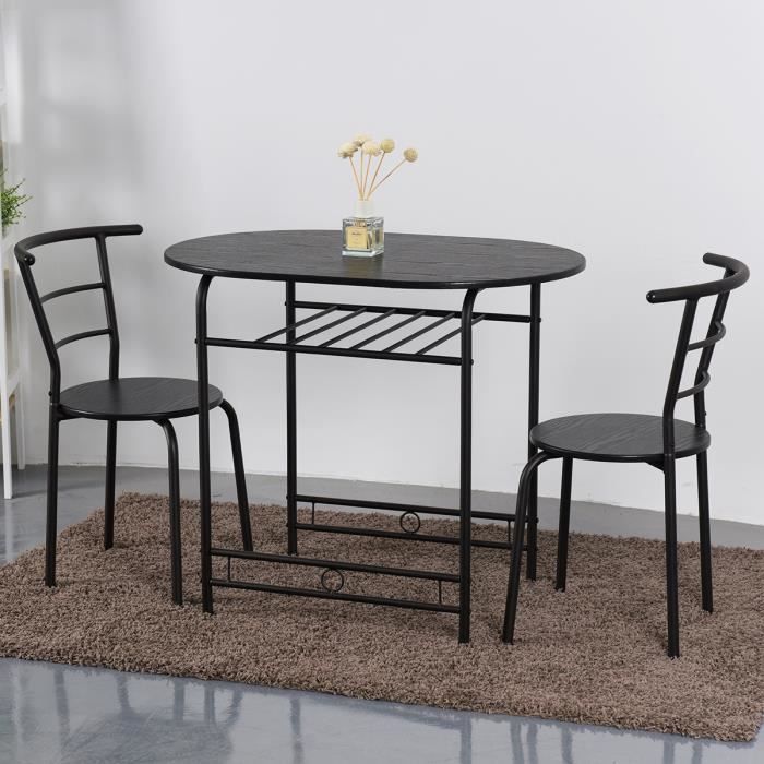 Ensemble Table et 2 Chaises de Cusine Table Salle à Manger Table Haute