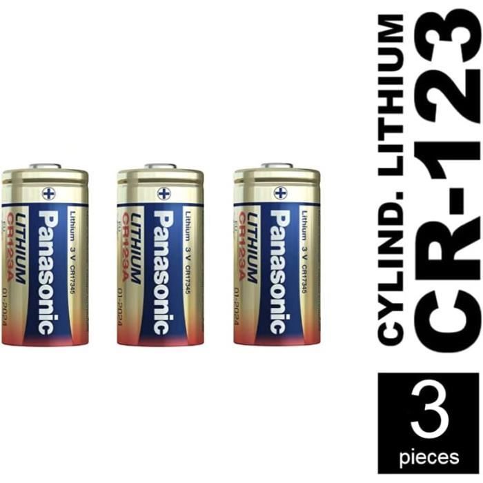 Lot de 4 piles Lithium CR123A SAFIRE (Professionnel) 1,6 Ah
