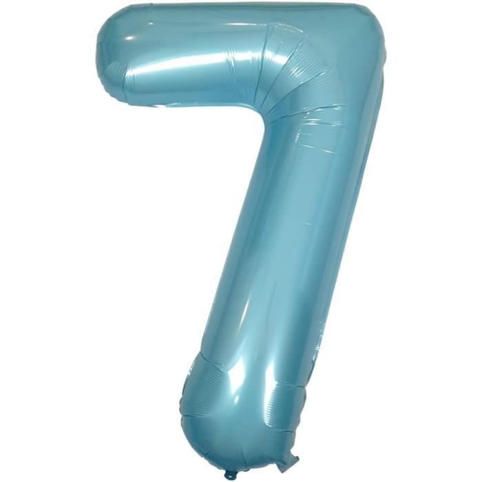 Ballon Anniversaire Chiffre 6 Bleu 36cm : Ballons Chiffre Bleus Sur