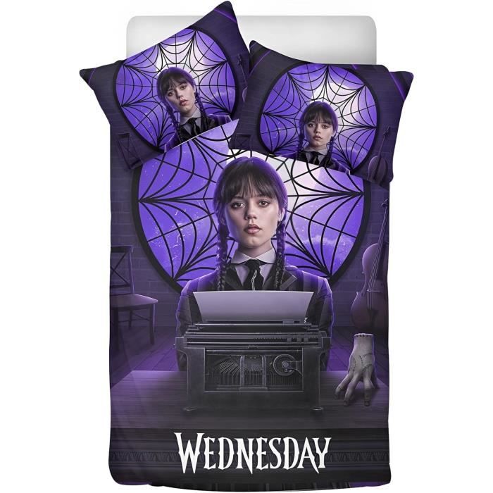 Housse De Couette Mercredi Addams - Housse De Couette Microfibre Douce