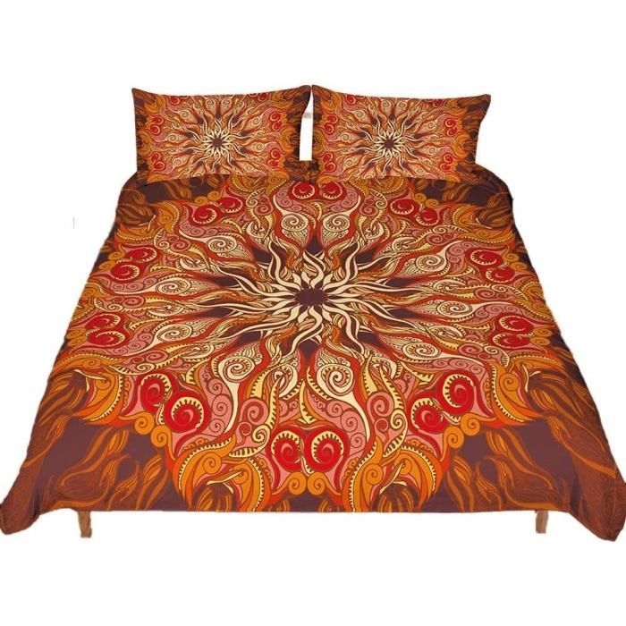 Joli ensemble de couette queen taille mandala dortoir literie pour