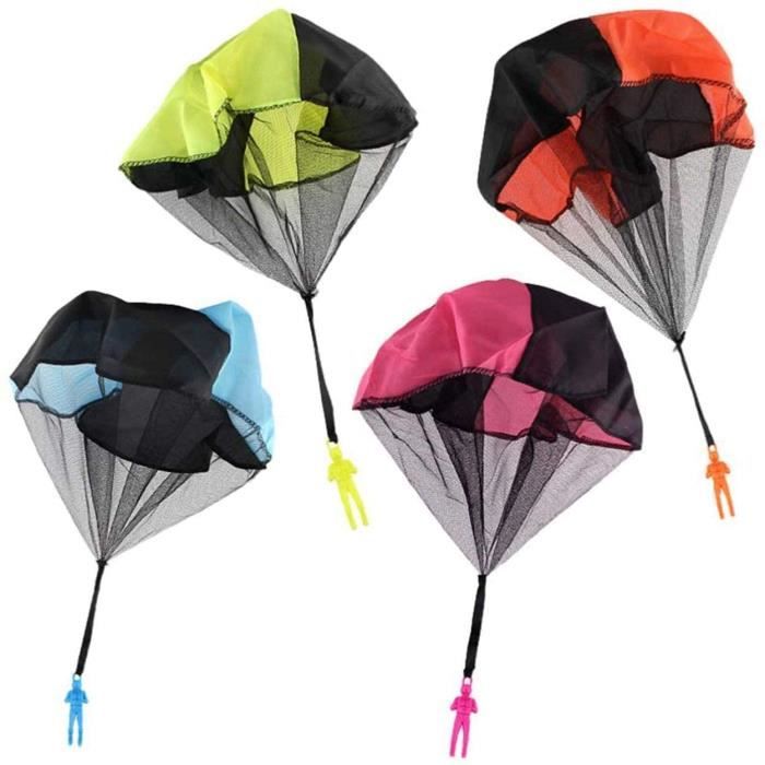 Yeefunjoy 4 Parachutes Jouet à Lancer – Jouet Extérieur Volant Anti-Nœuds Pour Enfants De 3 à 10 Ans