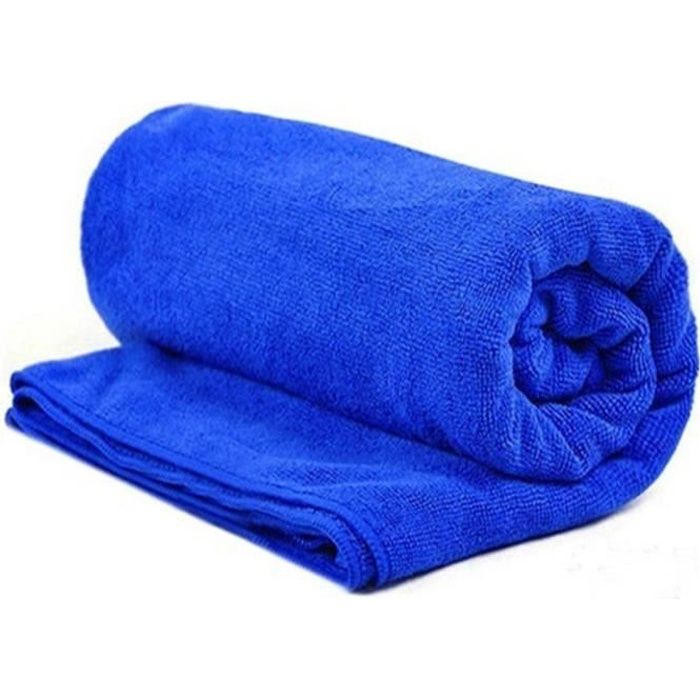 BLEU FONCE Grande serviette de bain Drap de bain Douche 70*140cm