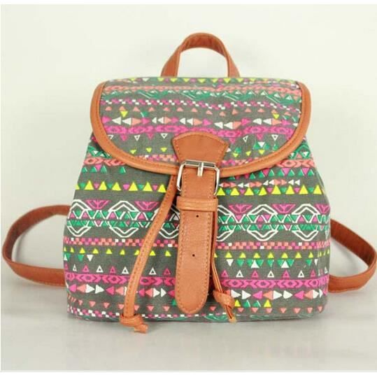 Sac à Dos Tendance Femme Style Arabesque Mandala Ethnique Bohème - Multicolore