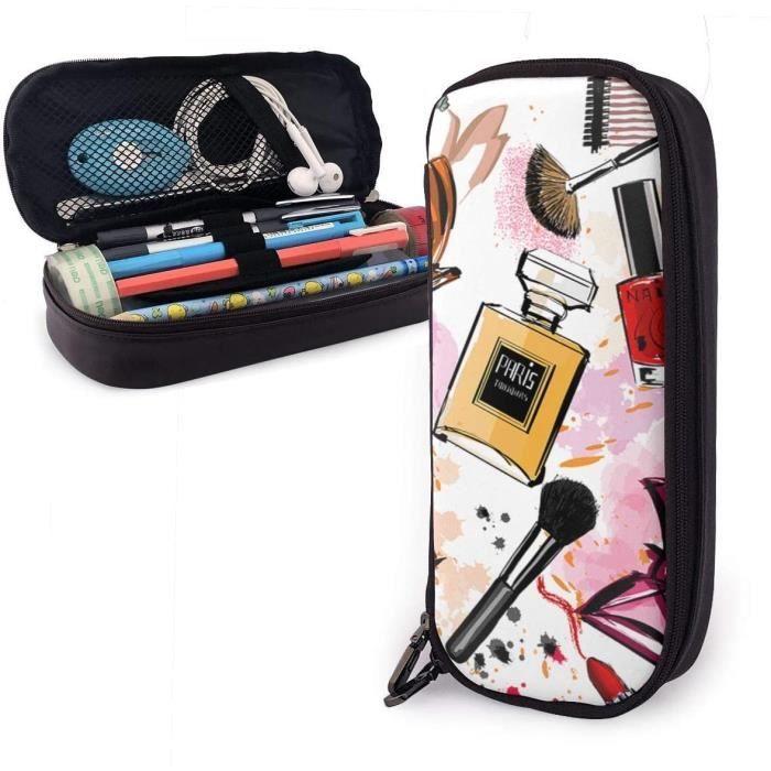 Organisateur De Crayons De Couleur 200 Emplacements - Trousse En Cuir PU Avec Poignée Pour Artistes