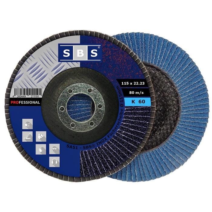 1 disque à lamelles pour meuleuse - 115 mm grain 120