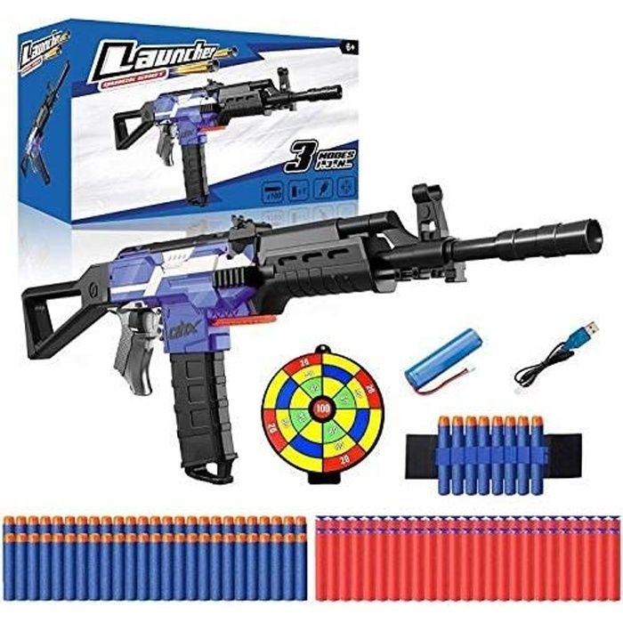 Pistolet Jouet Avec Balles Souples EVA - Désert Eagle Argenté, 50 Balles, 2 Chargeurs, Laser Et Viseur