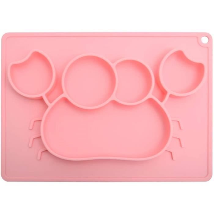 Assiette pour Enfants avec Ventouse Antidérapante Assiette pour Enfants Bols À Vaisselle pour Enfants Convient pour Lave-Vaisselle Et Micro-Ondes sans Bpa 