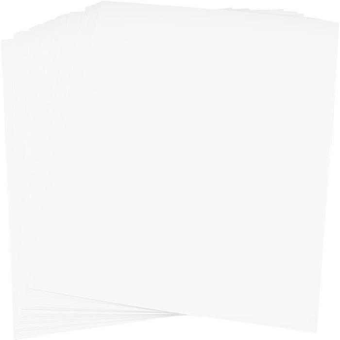 24 feuilles de papier autocollant en vinyle pour imprimante à jet