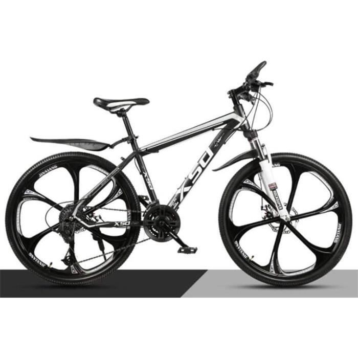 Velo de montagne en acier a haute teneur en carbone 26 pouces Generique Homme Blanc Cdiscount Sport