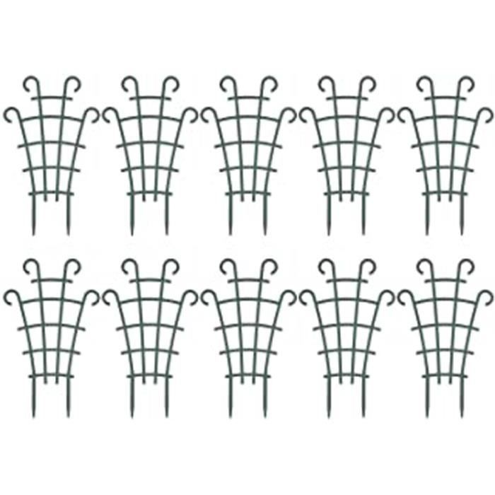 Lot De 10 Tuteurs 120 Cm Pour Plantes Grimpantes - Supports Tomates Concombres Fleurs En Métal