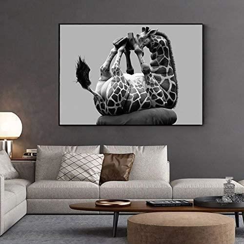 Achat tableau toile photo girafe à prix bas sur Declina - Toile deco