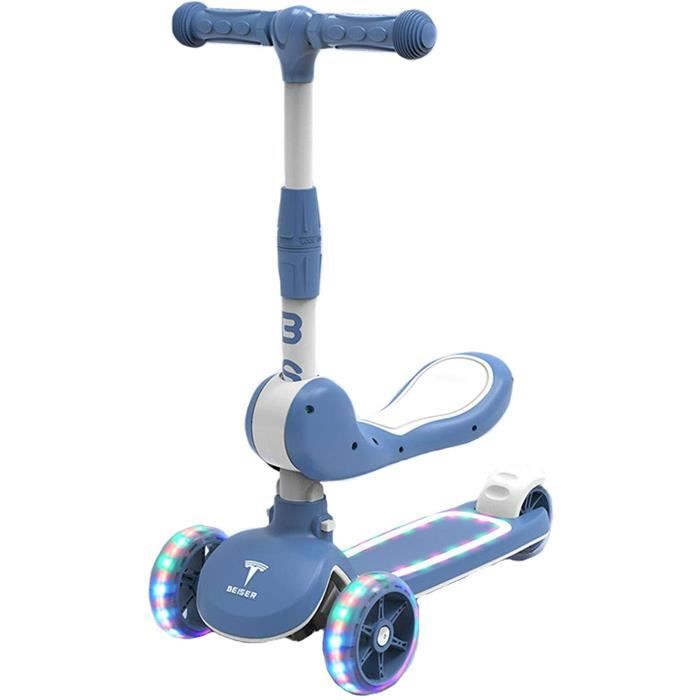 Trottinette 3 roues enfant - JANSHOP - 3 en 1 - Réglage du siège