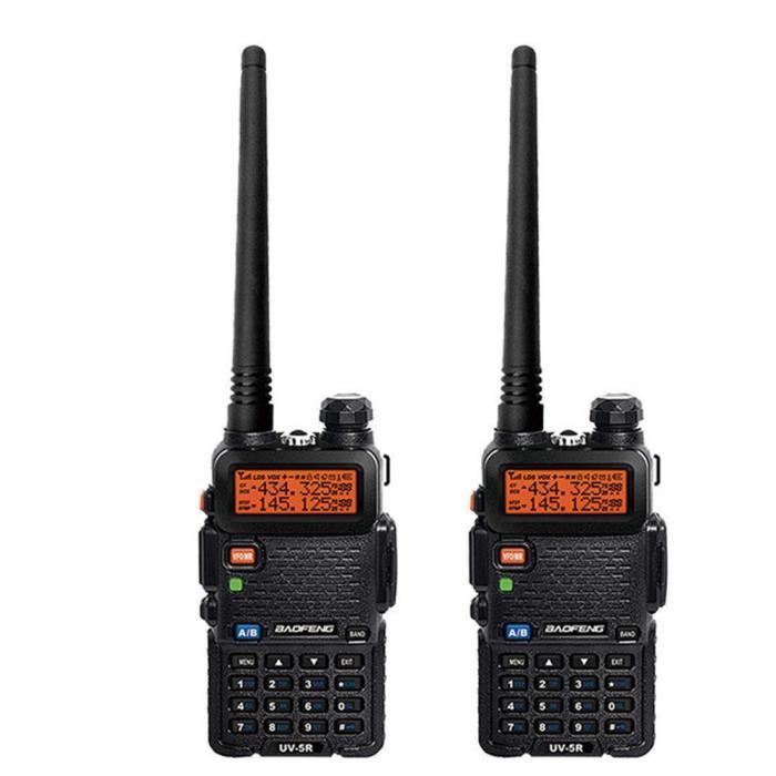 Baofeng 2 pcs talkie Walkie– équipement de Communication Radio amateur sans  fil, double bande VHF UHF