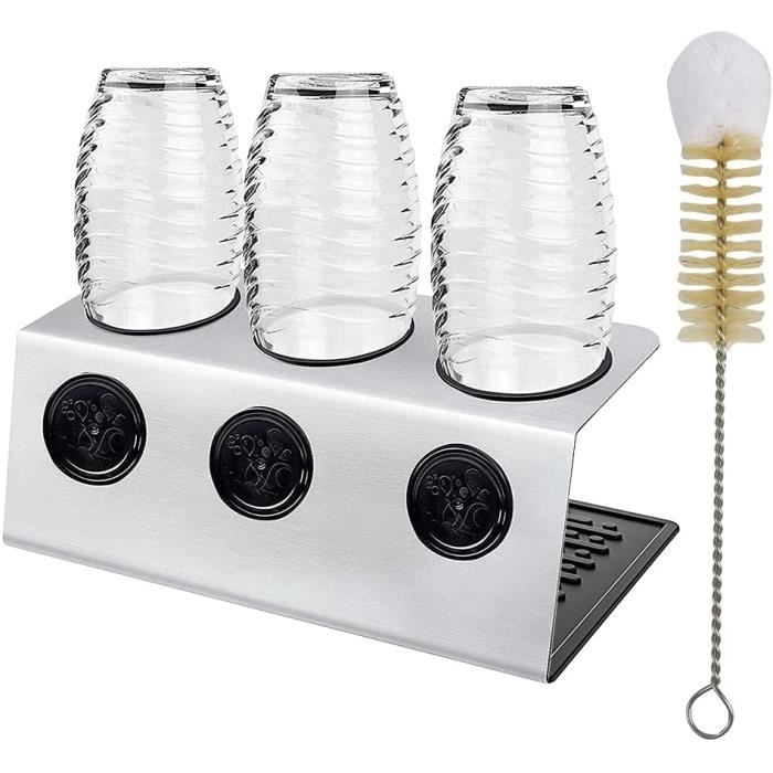 Inox Tasse Porte-bouteille Support égouttoir De Séchage Rack pour Soda Stream bouteilles 3 trous