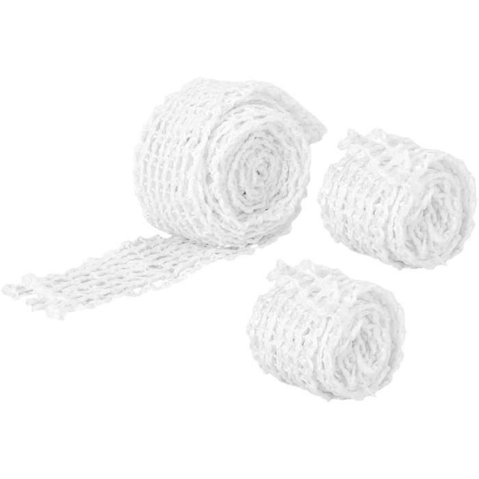 Cabilock 4 Ensembles Viande Filet Rouleau Fabricant de Saucisses Jambon Chaussette Filet Élastique Viande Boucher Ficelle Net Net La Viande Attachant Rouleau Outils