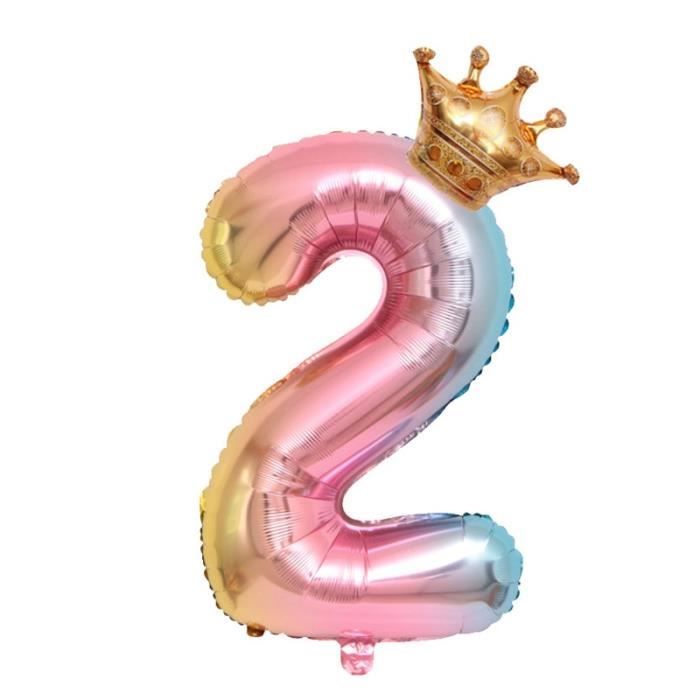32" Crown Nombre Foil Balloon Pour Enfants Fête D'Anniversaire Mariage Noël Décor