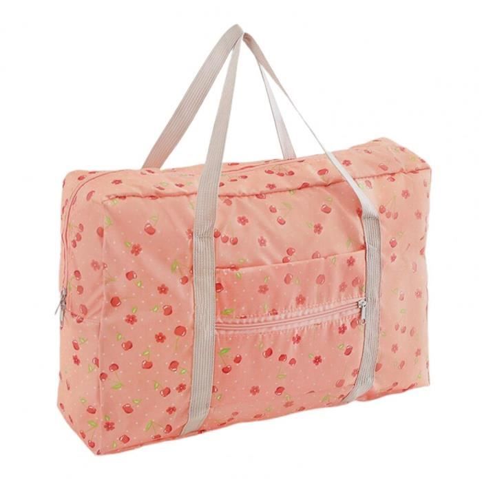 Rose avec cerise Sac de rangement de voyage polyvalent pour femme grande capacit sac de voyage compact
