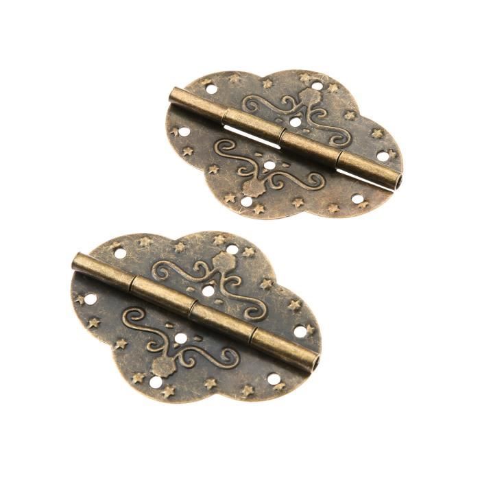Lot De 19 Charnières Mini Rétro Uxcell En Bronze Antique - 1,18 X 0,38 Pouces