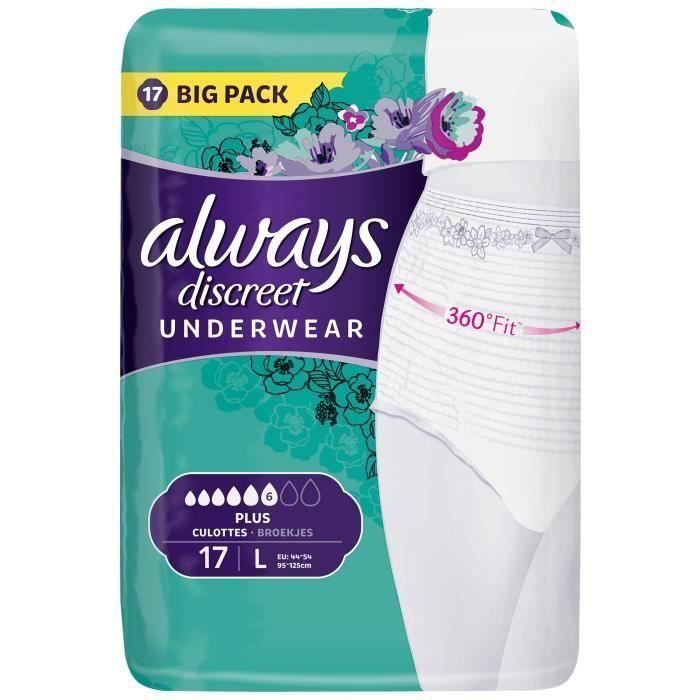 [LOT DE 3] ALWAYS Discreet underwear Culottes pour fuites urinaires