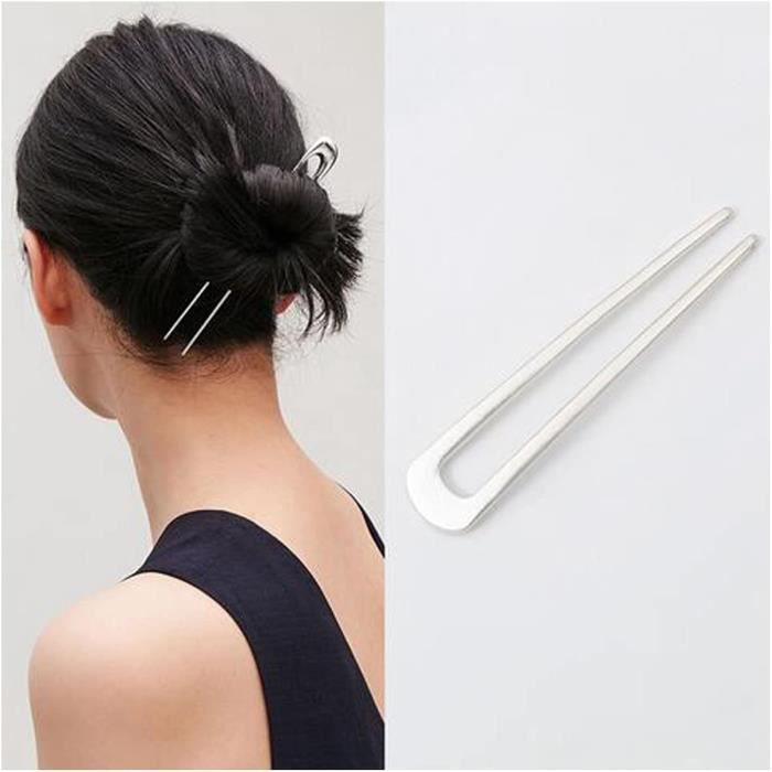Épingle à Cheveux En U - Bâton Fourchette Décoré Motif Animal - Pour Cheveux Longs Et épais