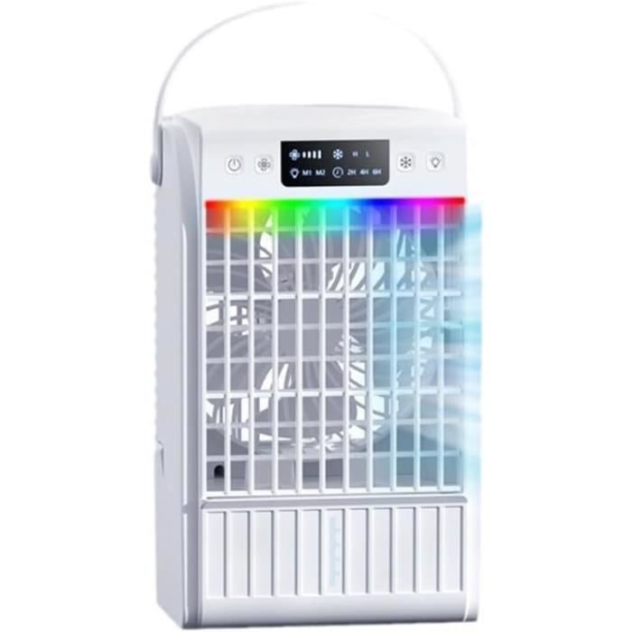 Climatiseur Mobile Refroidisseur D'Air Évaporatif 600Ml 3 Vitesses, 3 Modes De Pulvérisation