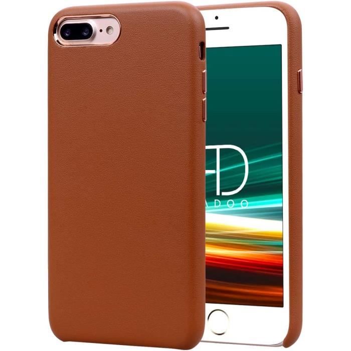 Coque iPhone 8 Plus iPhone 7 Plus Cuir Skin Pochette Arri re Apple