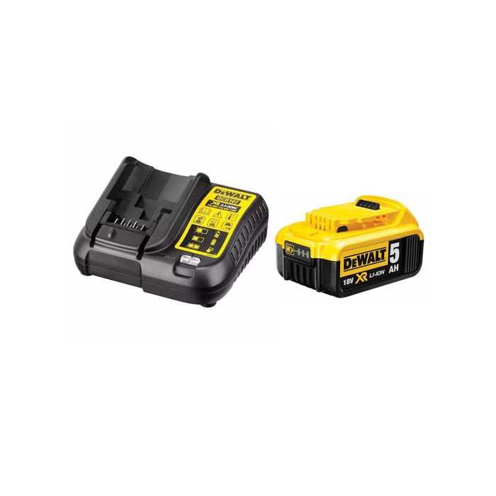 Batterie et Chargeur DEWALT DCB184 + DCB107 18V 5 0Ah Technologie XR Li Ion Indicateur LED