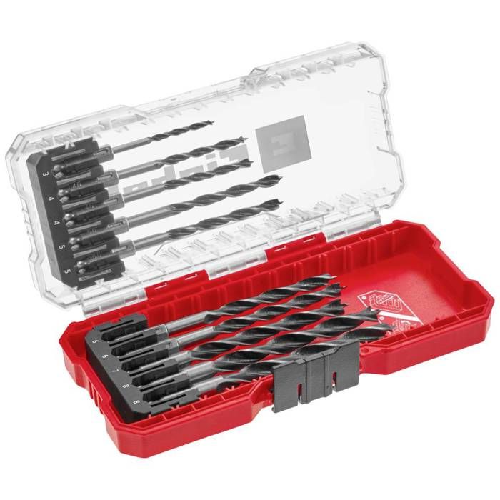 Outil de perçage EINHELL Jeu de forets pour le bois 10 pièces Diamètres 3 4 5 6 7 et 8 mm Métal - vue 3