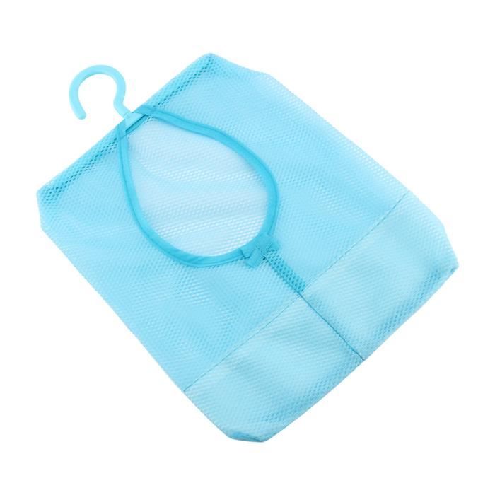 Organisateur De Jouets De Bain Cudon – Sac De Rangement Maille Suspendu Avec 4 Crochets Métal – 6 Poches – Séchage Rapide Anti-Moisissure
