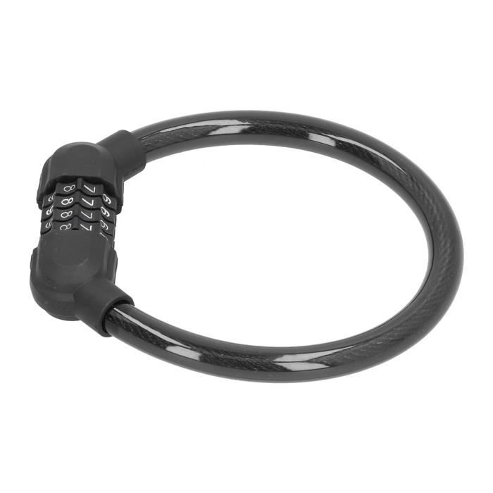Verrou antivol noir pour vélo en fil d'acier, ... – Grandado Verrou antivol noir pour vélo en fil d'acier, ... – Grandado