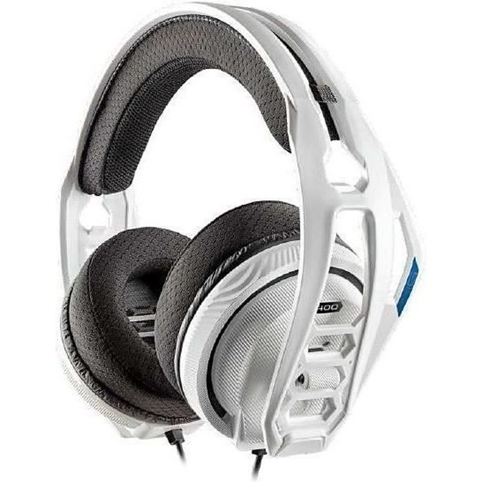 Poly Gaming - BigBen Plantronics - RIG 400HS - Blanc - Filaire - PS4