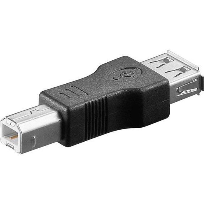 Adaptateur USB 2.0 type A femelle / B mâle