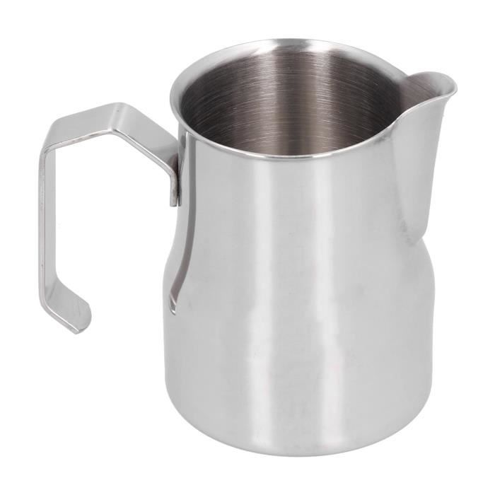 2 Pichets à Lait Inox 60 Ml Pour Espresso - Pour Mousser Et Verser Le Lait, Latte Art, Aussi Pour Sauce, Vinaigrette - Argenté