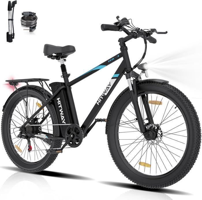 HITWAY Vélo Électrique de Montagne 26 VTT Adulte Moteur 250W