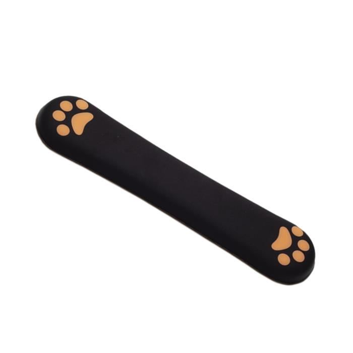 Lot De 2 Coussins Repose-poignet Ergonomiques Mémoire De Forme – Dimensions 30x10 Cm, Surface Antidérapante, Noir