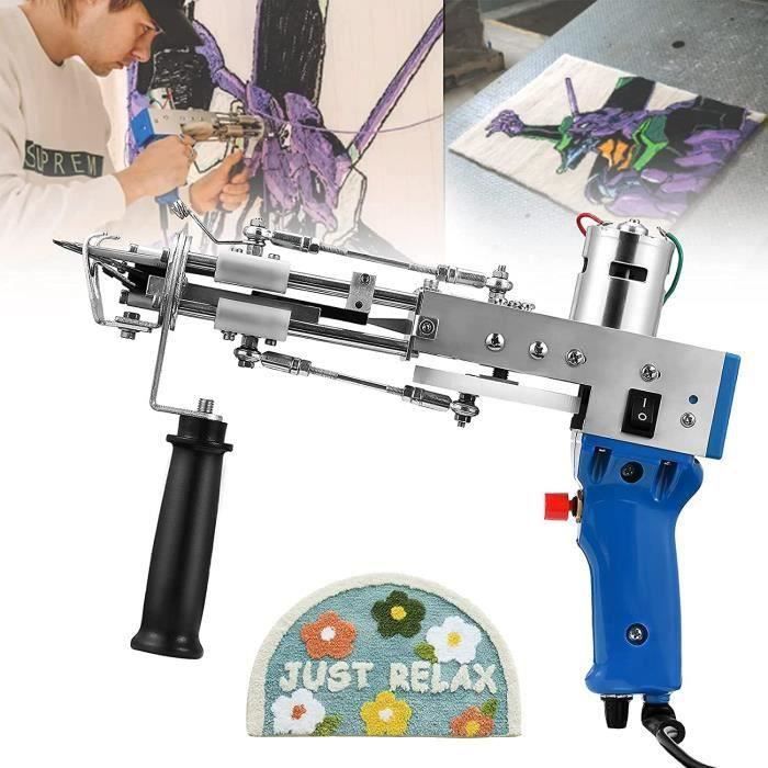 SEAAN Pistolet à touffeter pour Tapis électrique Machine à Broder Industrielle 5-40 étapes /s Machine de Flocage de Tapis Pile coupée