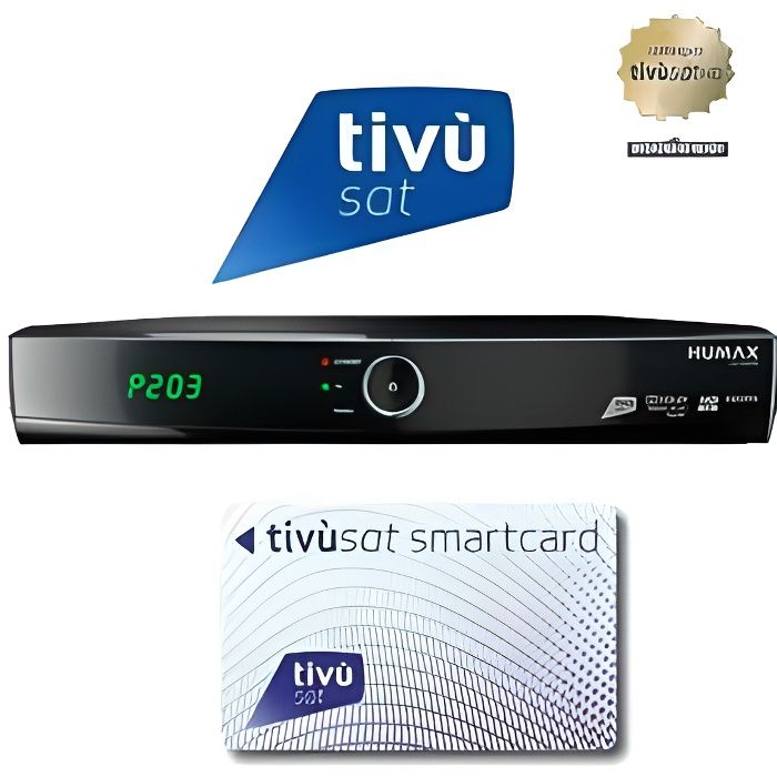 Tivusat HD décodeur et carte compatible tivùon TS9016 tivu Wi-Fi 